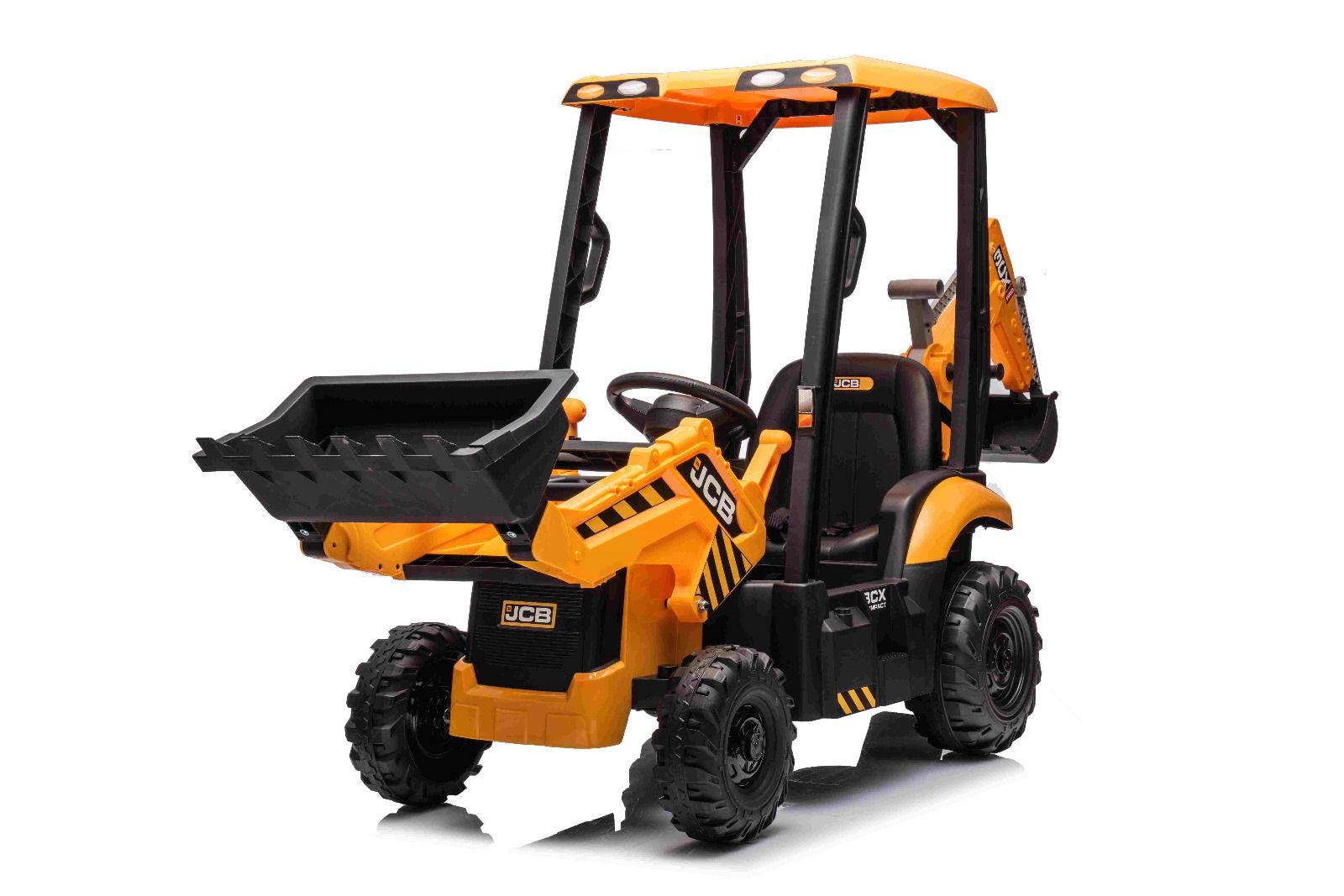 New 12v JCB Kids Electric Ride On Tractor And Digger - Remote & Self Drive,Yellow
