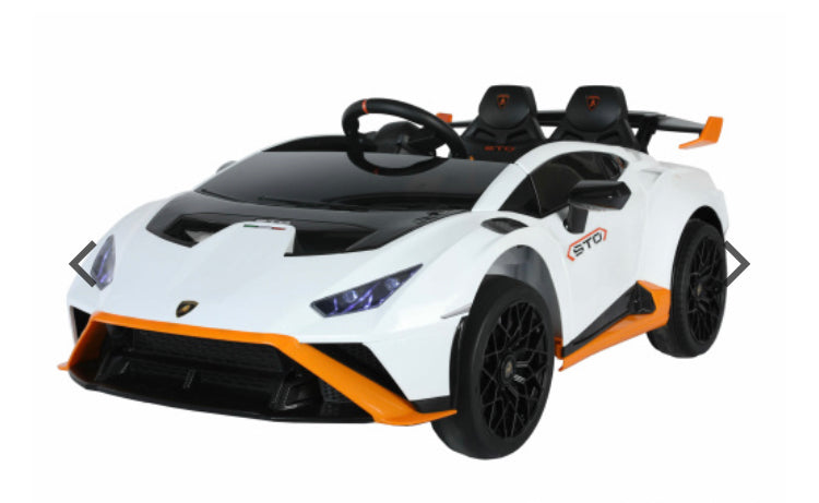 Here we have the amazing new official licensed Lamborghini Huracan STO 24v Drift Kids Ride On car with parental remote control function