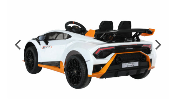 Here we have the amazing new official licensed Lamborghini Huracan STO 24v Drift Kids Ride On car with parental remote control function