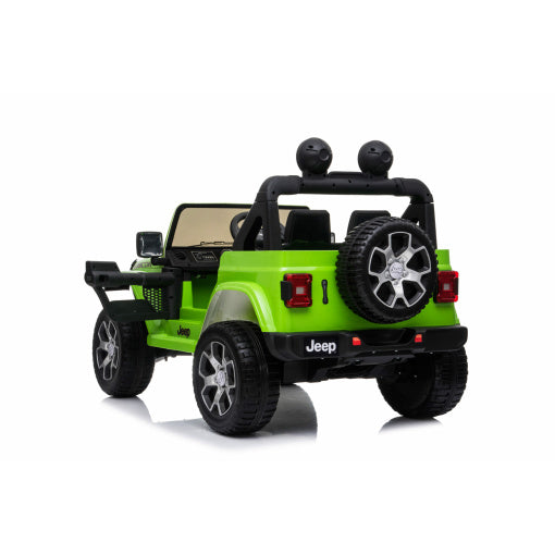 Kids ride-on Jeep Wrangler Rubicon 12v with Leather Seats and Eva Wheels