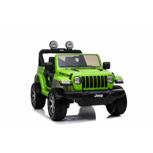 Kids ride-on Jeep Wrangler Rubicon 12v with Leather Seats and Eva Wheels