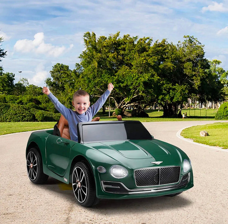 Licensed Bentley EXP12 Electric 12v Ride on Kids Car with Remote, Leather Seats & Rubber Tyres