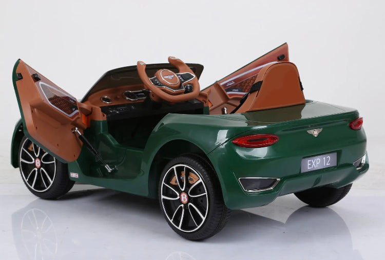 Licensed Bentley EXP12 Electric 12v Ride on Kids Car with Remote, Leather Seats & Rubber Tyres