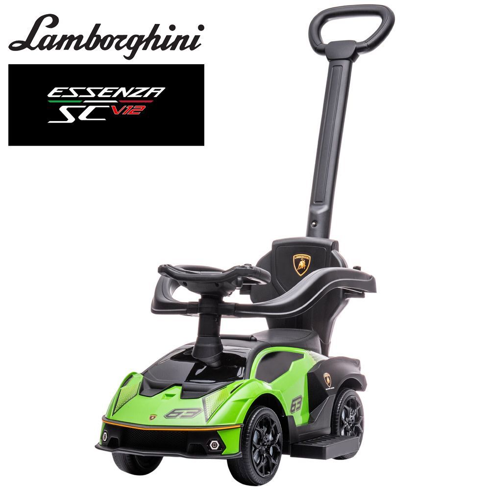 Foot to Floor Push Along Ride on with Leather Seats and EVA Noiseless Wheels Only White