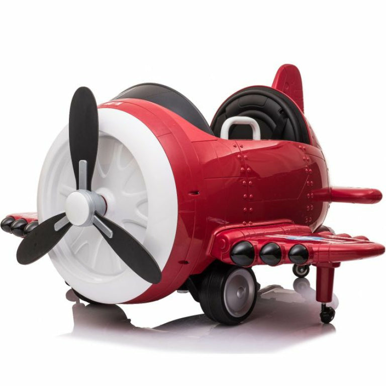 Children’s Ride On Stunt Aeroplane 12v Battery Operated Electric Toy, Remote & Self Drive