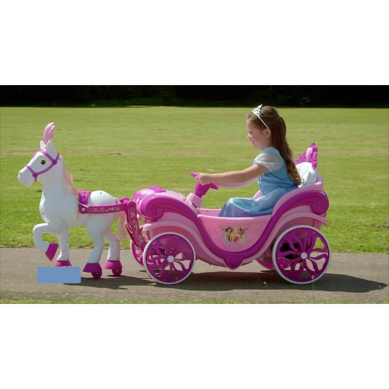 Disney Princess Horse and Carriage Electric Ride On 6V Official Licen Motorz 4 Kidz