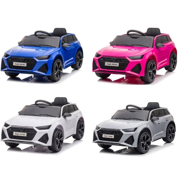 Kids Audi RS6(Upgraded Model Touch Screen LCD) Electric Ride on Car Officially Licensed by Audi, Leather Seats, Rubber Tyres,