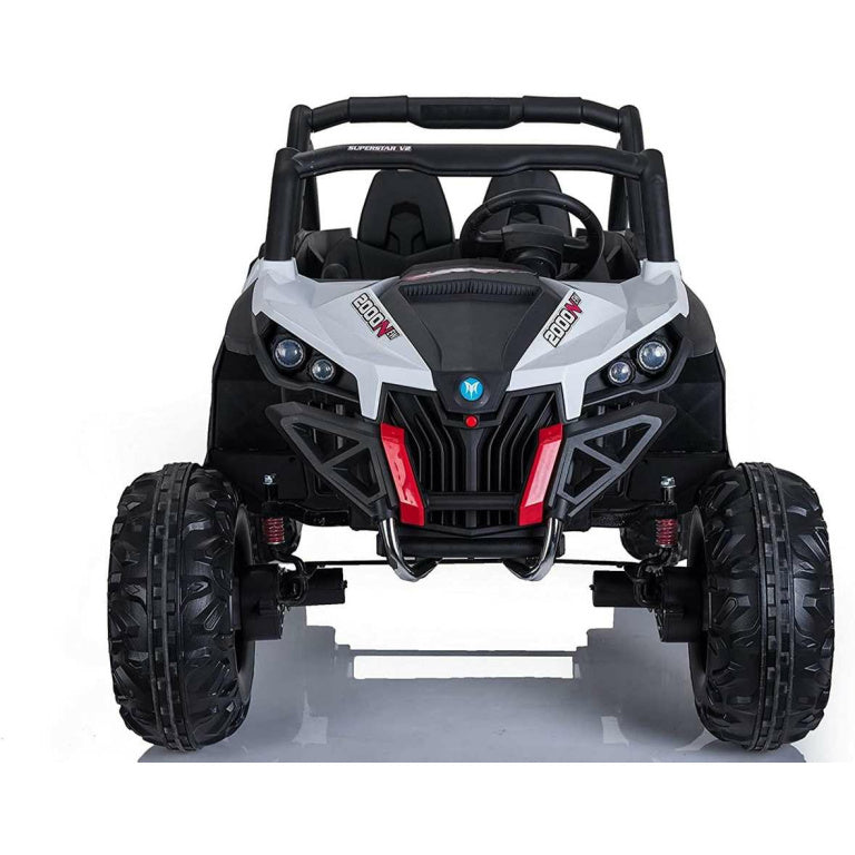 Ride On UTV 24v Kids Electric Ride on Quad Renegade Buggy – Two Seater MP4 TV – Leather Seats