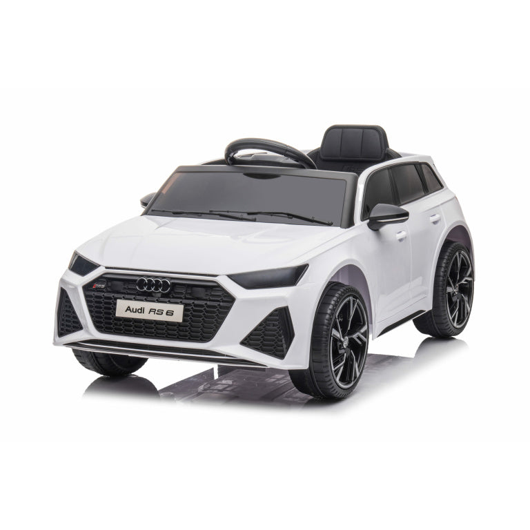 Kids Audi RS6(Upgraded Model Touch Screen LCD) Electric Ride on Car Officially Licensed by Audi, Leather Seats, Rubber Tyres,