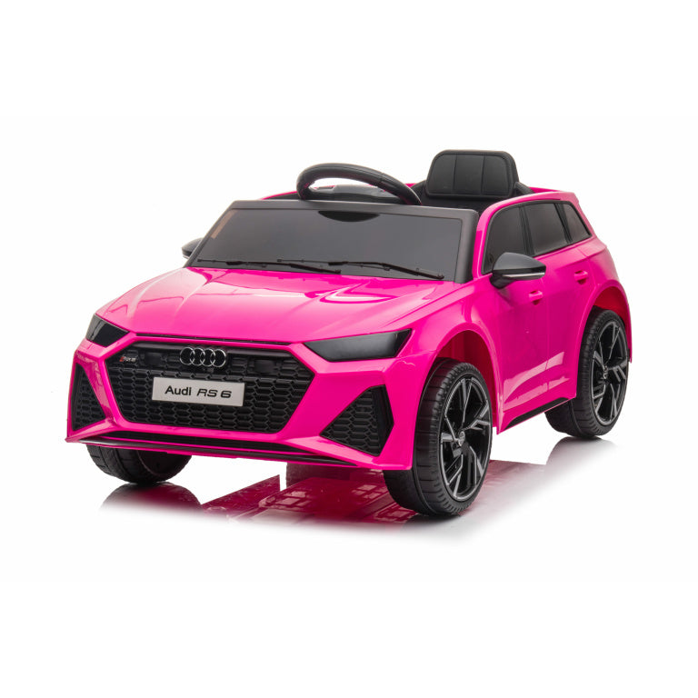 Kids Audi RS6(Upgraded Model Touch Screen LCD) Electric Ride on Car Officially Licensed by Audi, Leather Seats, Rubber Tyres,