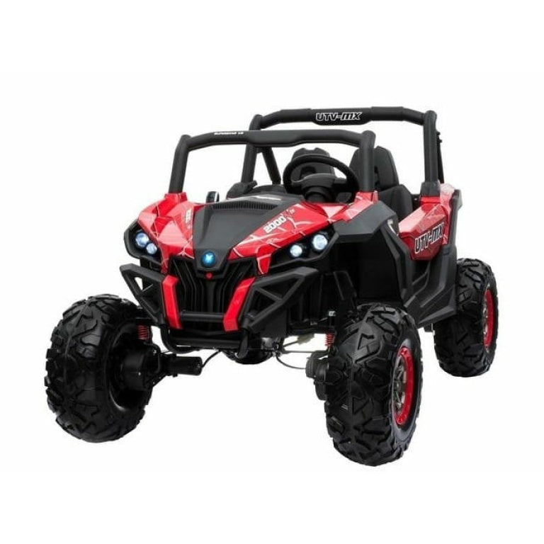 Ride On UTV 24v Kids Electric Ride on Quad Renegade Buggy – Two Seater MP4 TV – Leather Seats