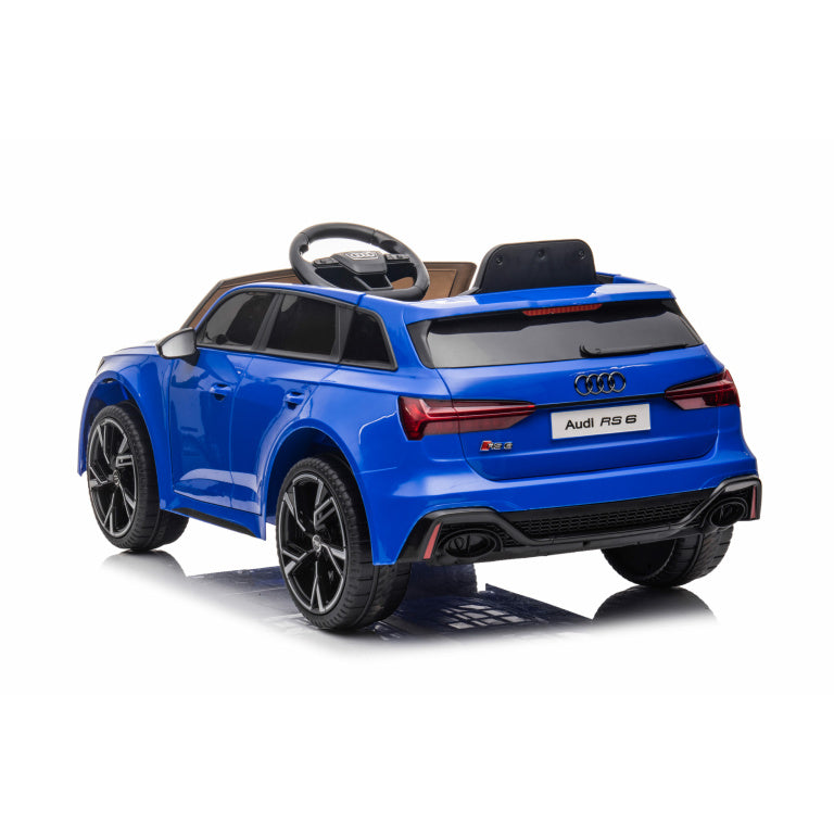 Kids Audi RS6(Upgraded Model Touch Screen LCD) Electric Ride on Car Officially Licensed by Audi, Leather Seats, Rubber Tyres,