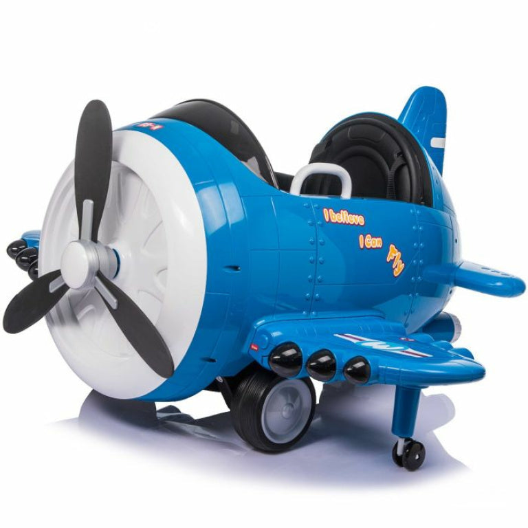 Children’s Ride On Stunt Aeroplane 12v Battery Operated Electric Toy, Remote & Self Drive