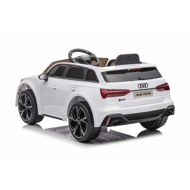 Kids Audi RS6(Upgraded Model Touch Screen LCD) Electric Ride on Car Officially Licensed by Audi, Leather Seats, Rubber Tyres,